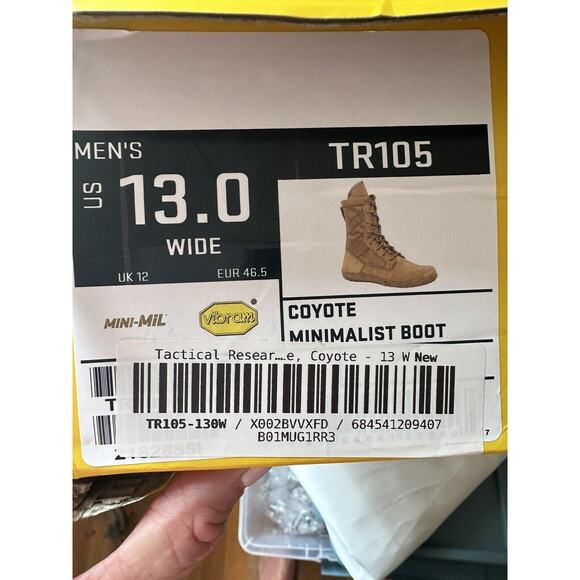 Belleville MINI-MiL TR105 Minimalist Boot Coyote Brand New Leather Nylon - Picture 7 of 7